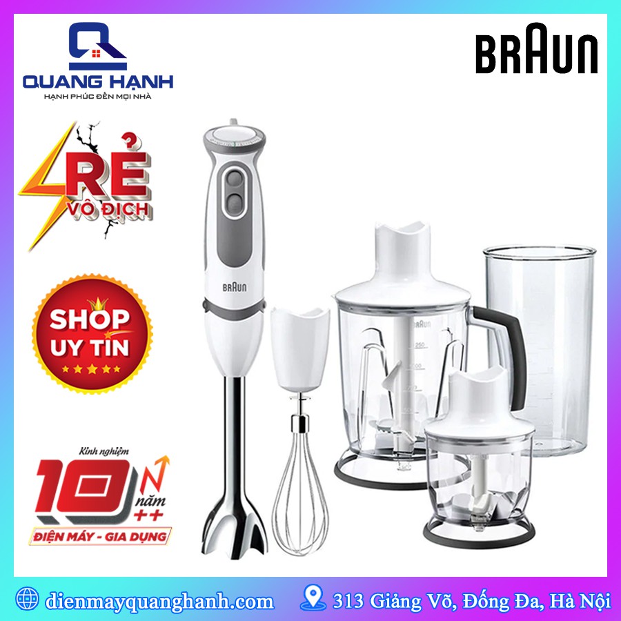 [Mã 99ELHA giảm 7% đơn 300K] [Model mới chính hãng 1000W] Máy xay cầm tay Braun MultiQuick 5 MQ5200 MQ5235 MQ5245