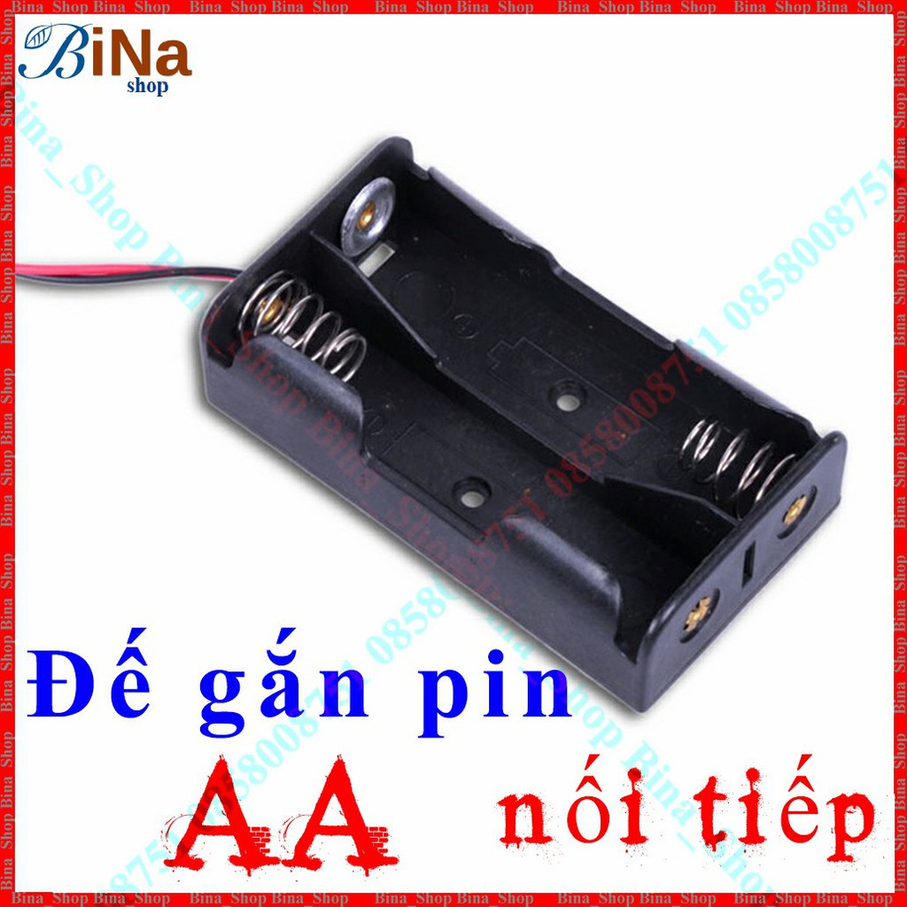 Đế gắn pin AA 1.5v Đế pin AA 1 ngăn/2 ngăn/ 3 ngăn có dây