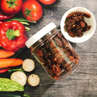 Me lào ớt cay phủ đường cát