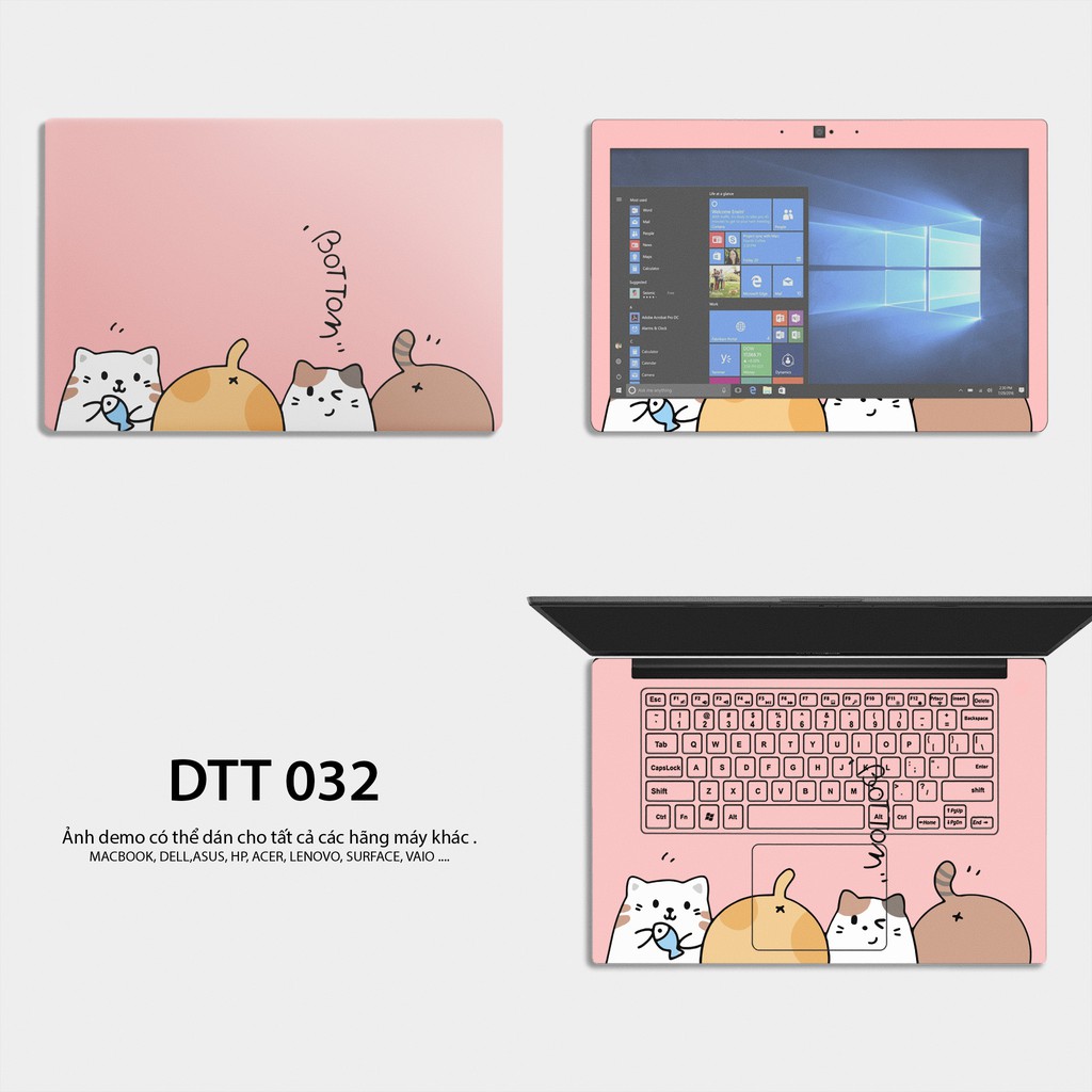 Miếng Dán Skin Laptop - Có Mẫu Dán cho Dell, Hp, Asus, Lenovo, Acer, MSI, Surface,Vaio, Macbook