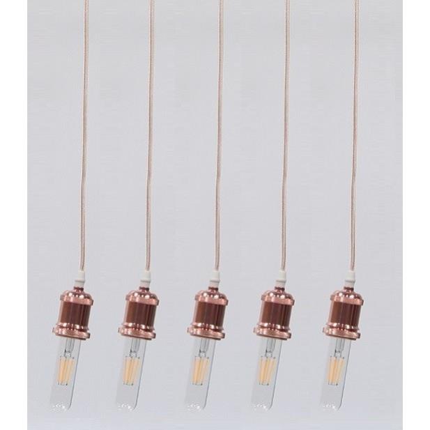 Bộ 5 dây đèn thả cổ điển bóng đèn Led Edison T125 4W