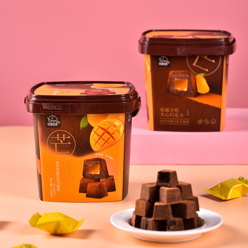 Xô socola đen nhân trái cây Truffle Fasi Miyu 158g