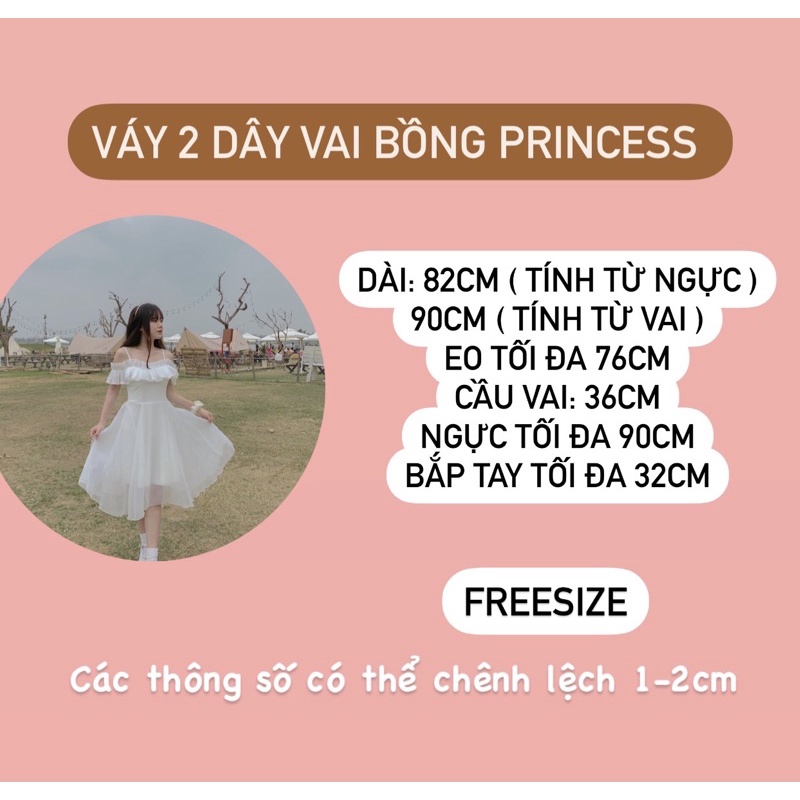 ❌ ĐẦM VÁY TRẮNG 2 DÂY BÈO VAI CÔNG CHÚA * 2 PRINCESS * | BigBuy360 - bigbuy360.vn