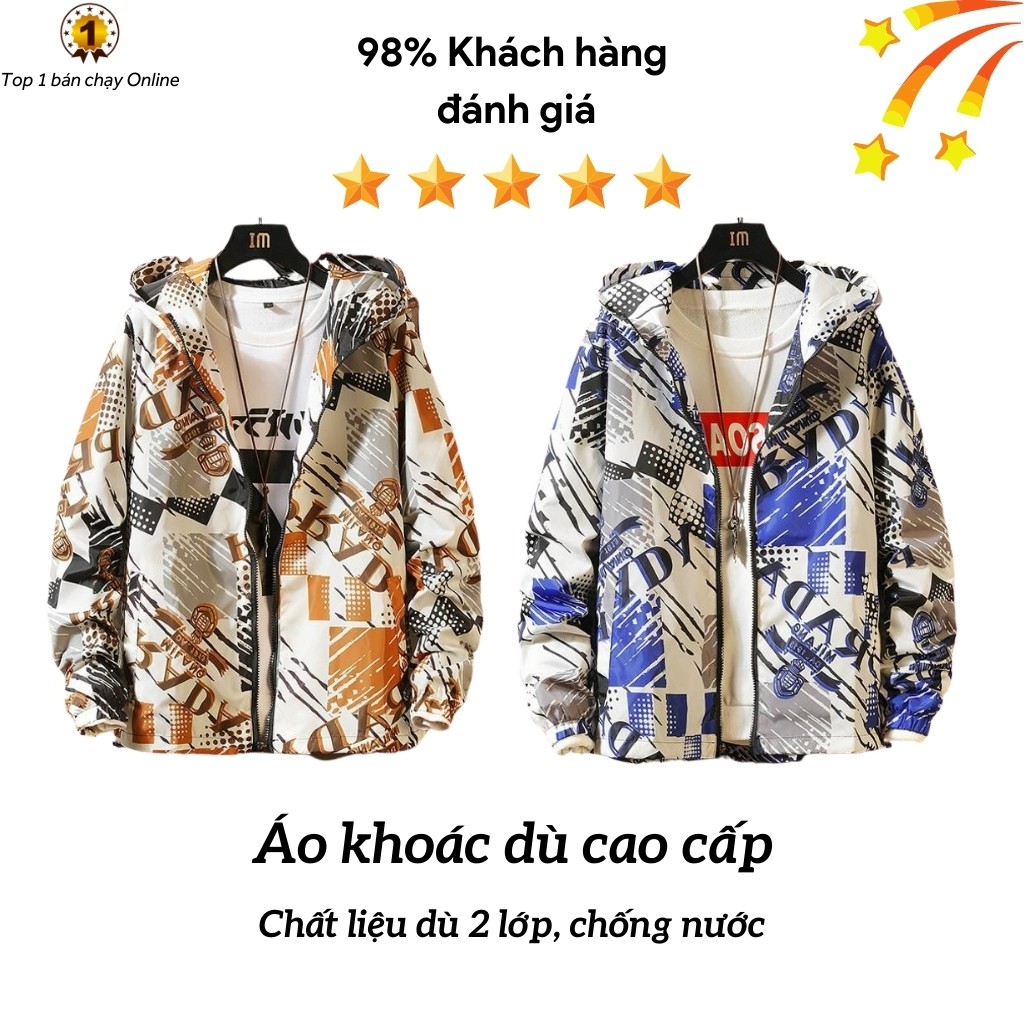 [HOT] Áo Khoác Dù Form Rộng KD4 In 3D Cực Chất, Kiểu Dáng Unisex Cho Nam Và Nữ, Style Hàn Quốc_Freesize Dưới 65kg