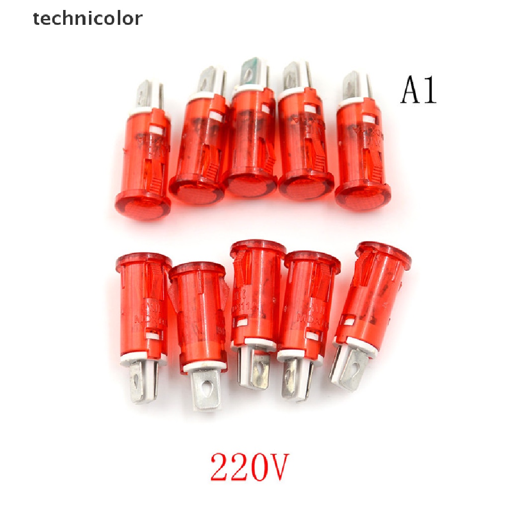 10 Đèn LED Tín Hiệu 10mm 12V 24V 220V Nhiều Màu
