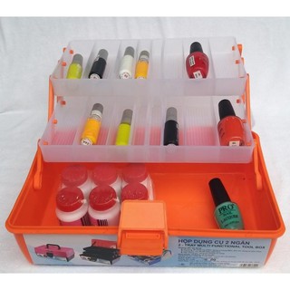[ĐA NĂNG] Hộp đựng phụ kiện TASHING 1 và 2 ngăn, hộp đựng đồ làm nail móng và các vật dụng gia đình giá rẻ