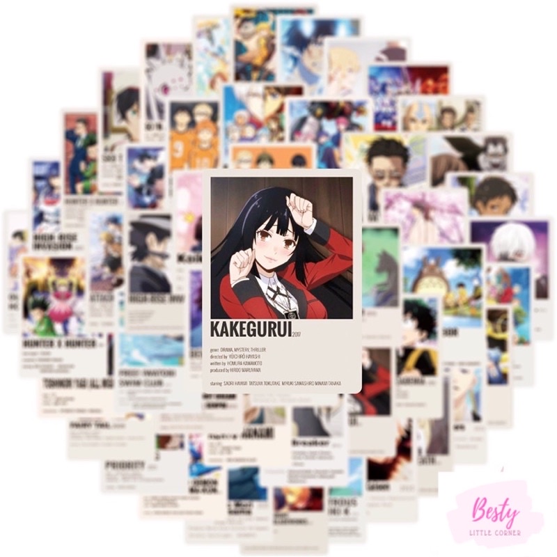 Set 40 Sticker Anime random - 40 miếng Sticker các bộ Anime random - sticker jujutsu kaisen tokyo revenger haikyuu