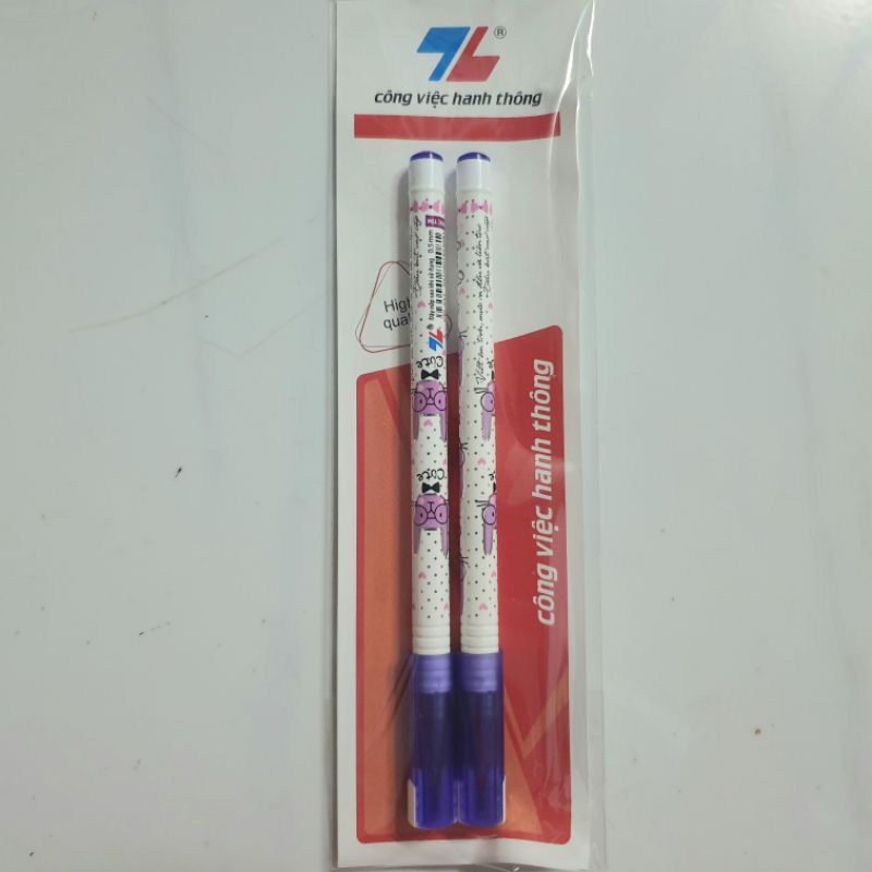 10 BÚT THIÊN LONG GEL-031 TÍM, NÉT BÚT 0.5mm