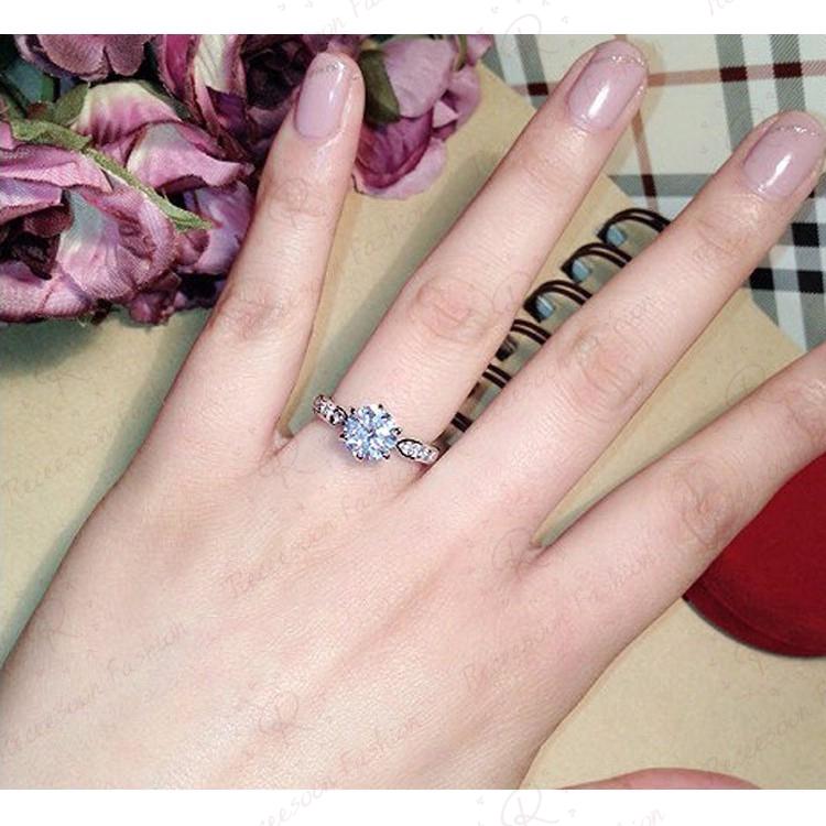 Nhẫn đính đá zircon thời trang cho nữ