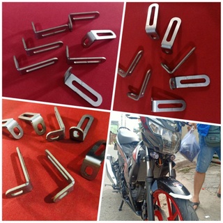 Pát inox lắp trợ sáng bi cầu mini cho Suzuki Satria 1 cặp