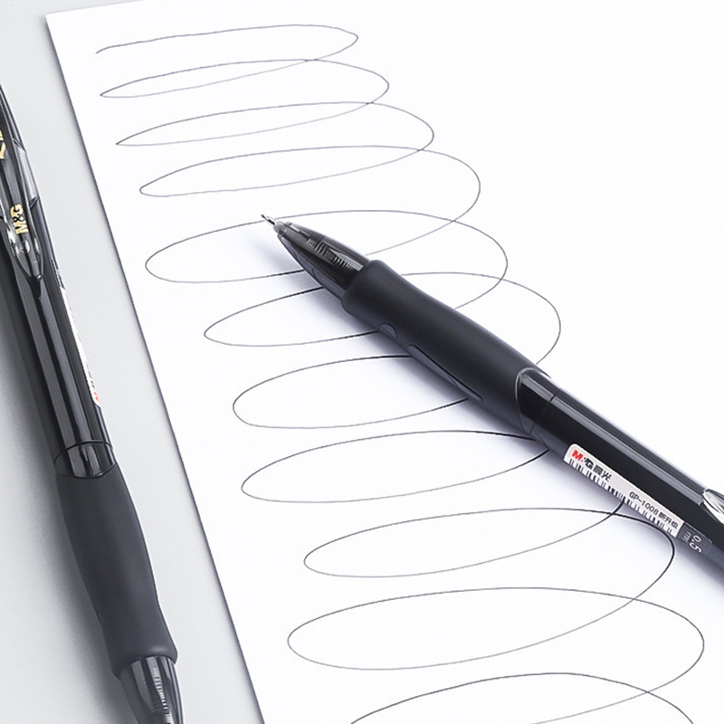 Bút Gel Mực Đen 0.5mm Dạng Ống Rút Nhanh Khô AGP02323