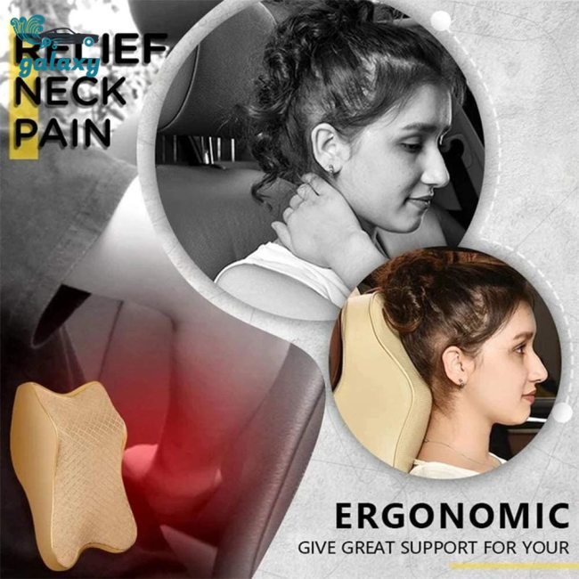Galaxy Gối Tựa Cổ Bằng Mút Hoạt Tính Gắn Ghế Ngồi Xe Hơi Tiện Dụng