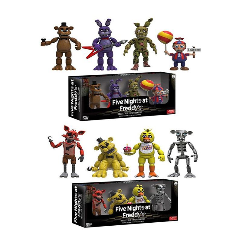 Set 4 Mô Hình Nhân Vật Game Five Nights At Freddy 's Pizza