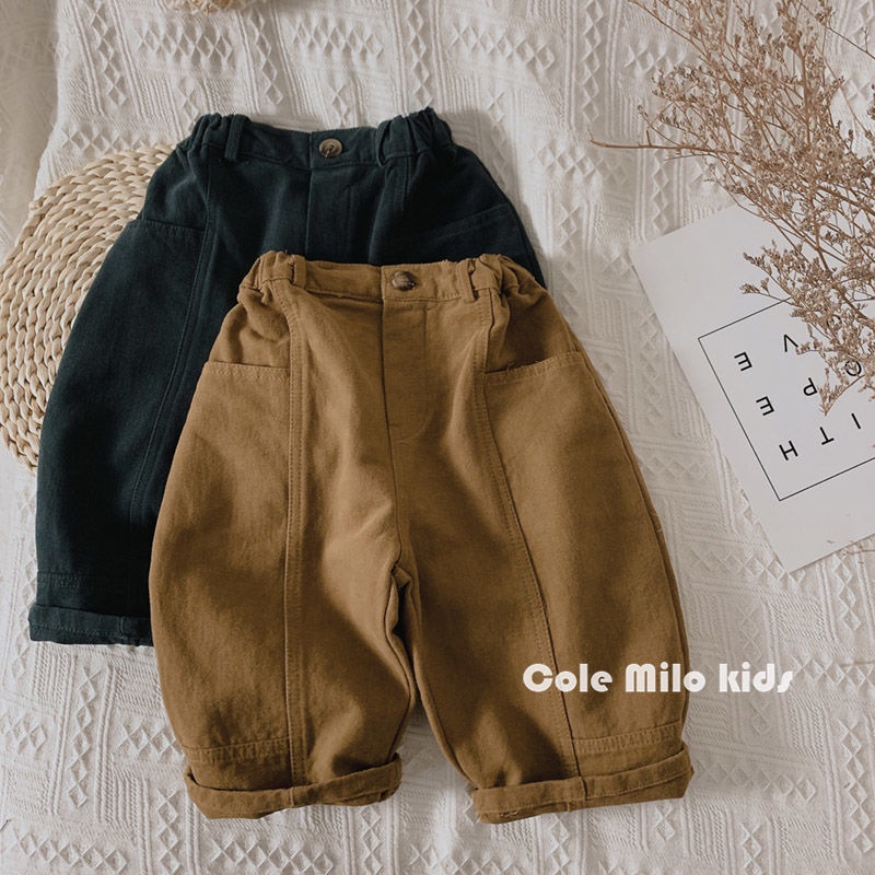 [Babycat] Hàng Có Sẵn Quần Dài Đến Mắt Cá Chân Cà Rốt Phiên Bản Hàn Quốc Nhật Bản Hàn Quốc Nhật Bản Mùa Xuân Thu Hợp Thời Trang Cho Bé Trai Và Bé Gái