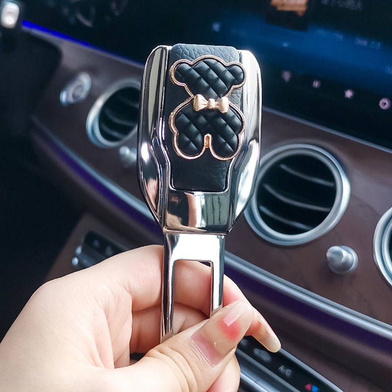 Car Safety Plug with Lock Stopper Bayonet Extension Holder Connector Plate Car Pick Head Lock Decoration MM9C