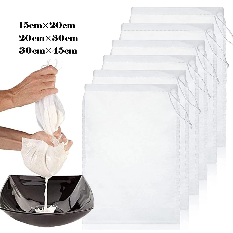 Túi Lưới Dây Rút Lọc Cà Phê Sữa Đậu Nành Tái Sử Dụng Được Tiện Lợi