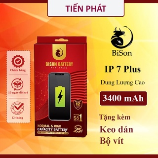 Pin Dung Lượng Cao IP 7P 3400 mAh BH 12 Tháng - Chính Hãng BISON