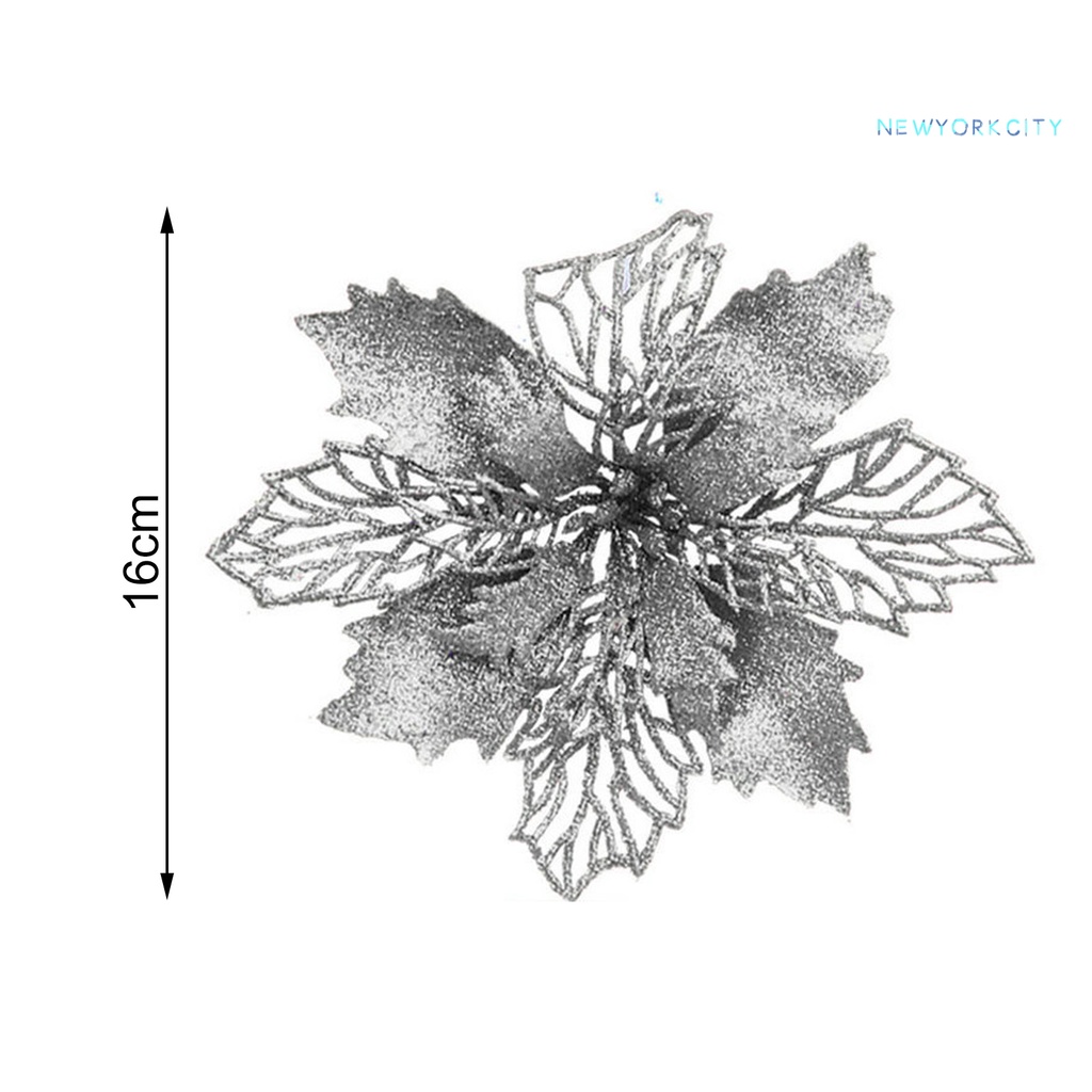 Hoa Giả Lấp Lánh Không Phai Màu Trang Trí Giáng Sinh
