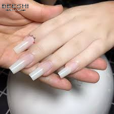 Móng úp hsm nhám đục nhám trong form thang nhọn bầu vuông -beeshi shop nail