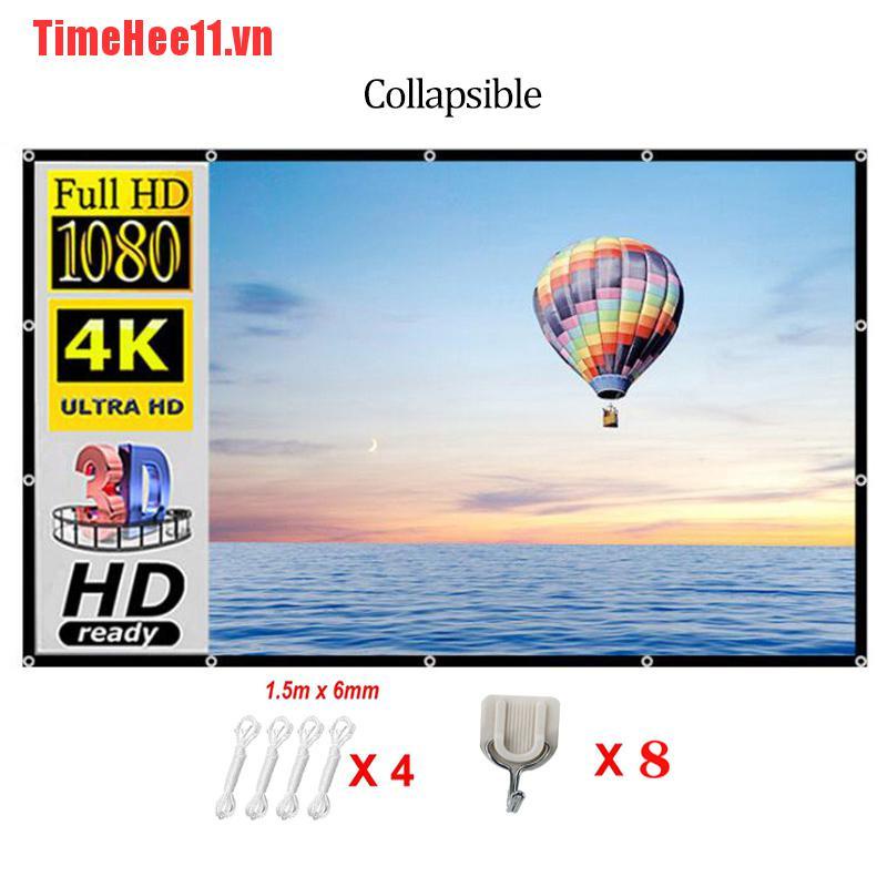 Màn Hình Máy Chiếu Vải Phản Quang 16: 9 100 / 120 / 150 Inch Timehee11