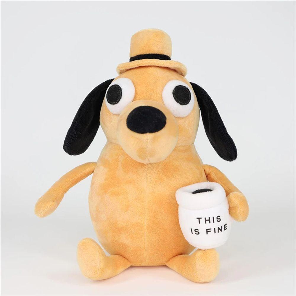 Búp Bê Nhồi Bông REBUY1 This Is Fine Meme Mềm Mại