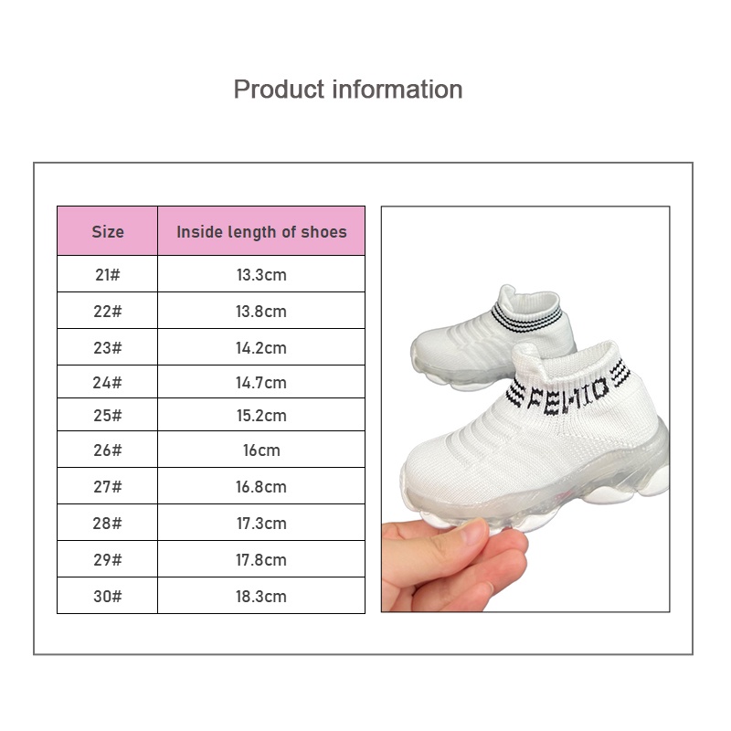 AMILA Giày Thể Thao One-Set Tất Dệt Kim Co Giãn Thoáng Khí Có Đèn LED Phong Cách Mới Mùa Hè Cho