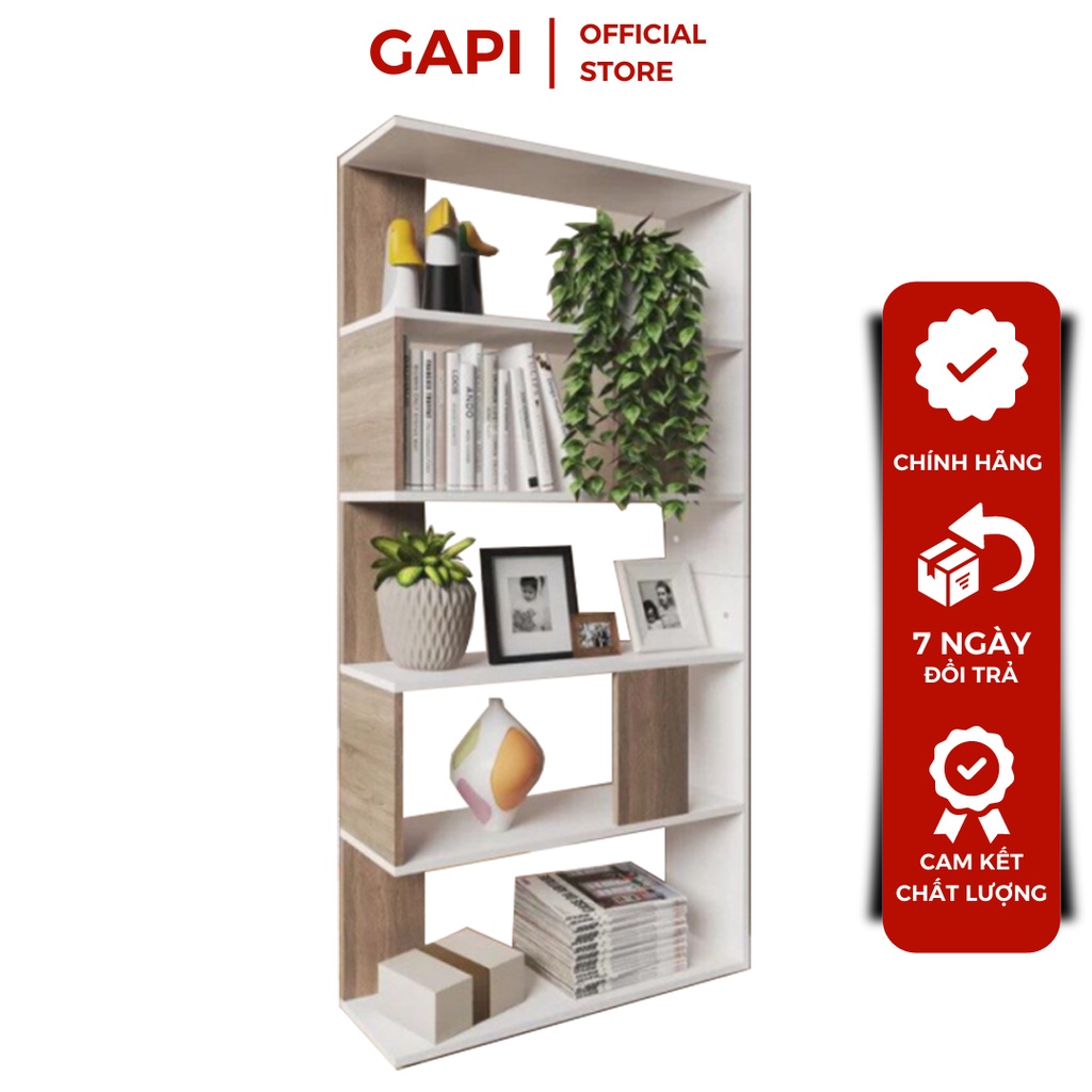 Kệ Sách Gỗ GAPI  Simple 6F Thông Minh - GP105