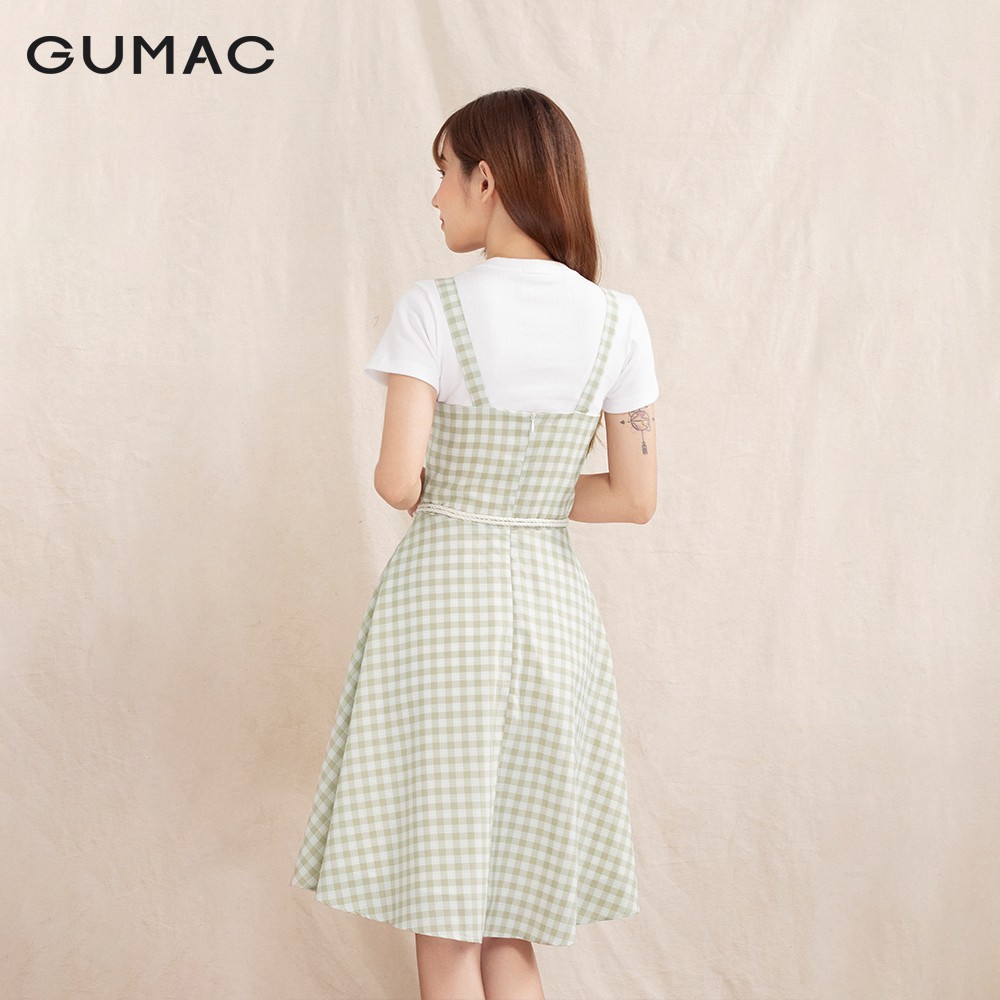 [Mã WABRG208 giảm 10% tối đa 50k đơn từ 250k] Đầm xòe yếm 2 dây DA10116 GUMAC ( Không kèm áo thun ) | BigBuy360 - bigbuy360.vn