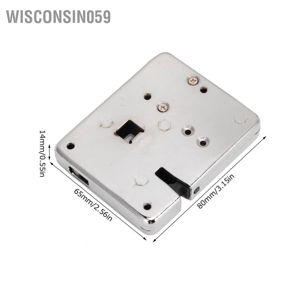 Wisconsin059 Metal Electronic Cabinet Lock DC12V Electric Control Latch for Drawer Locker Mailboxes