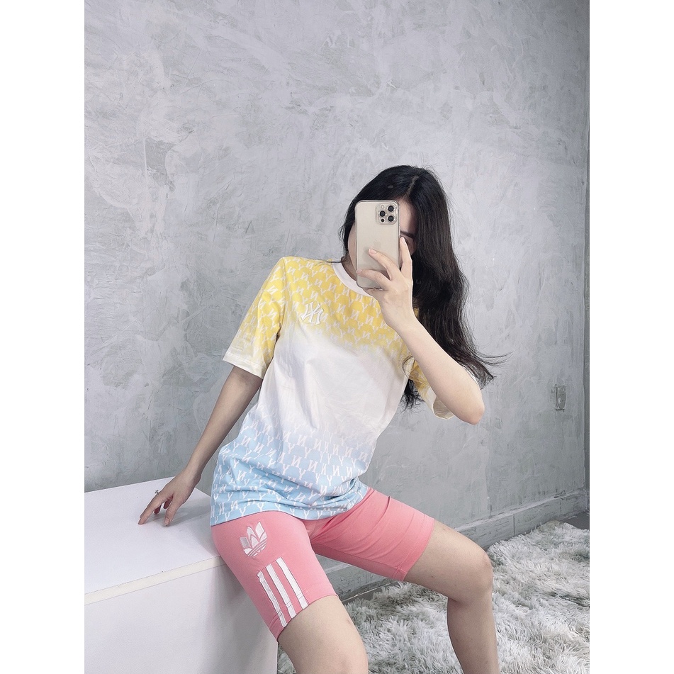 (HÀNG XUẤT XỊN) Áo phối màu vàng trắng xanh lá 1804 M/L/B MONOGRAM TEE Made in Cambodia full tag code