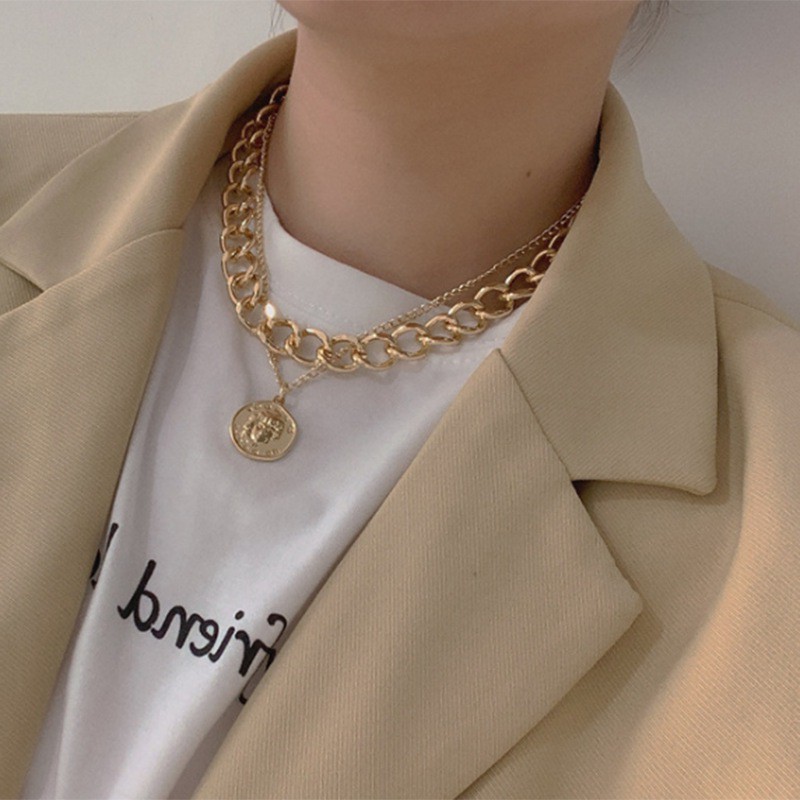 Dây chuyền hai lớp phong cách cổ điển