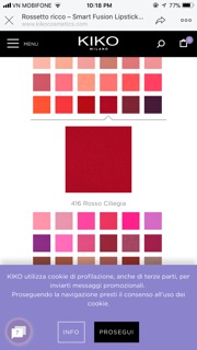 Son kiko Italy chuẩn auth