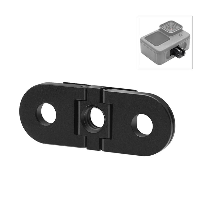 Đế chuyển đổi tripod LAMMCOU kim loại cổng kép lỗ ren 1/4 gấp lại được dành cho máy ảnh thể thao GoPro 10/ 9/ 8/ Max