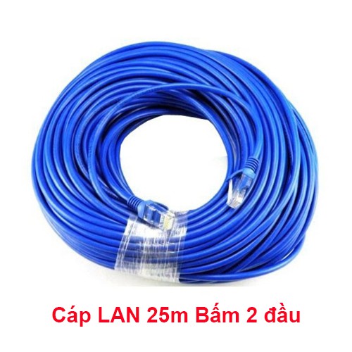 Cáp mạng LAN bấm sẵn 2 đầu RJ45 dài 25m  - cáp internet
