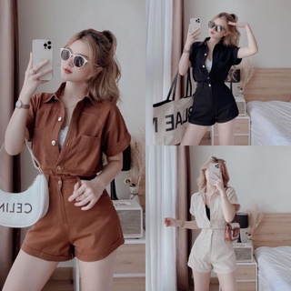 Set kaki nữ ms.1469 áo sơ mi kaki dáng suông tay ngắn phối quần short cạp cao, chất kaki co dãn nhẹ