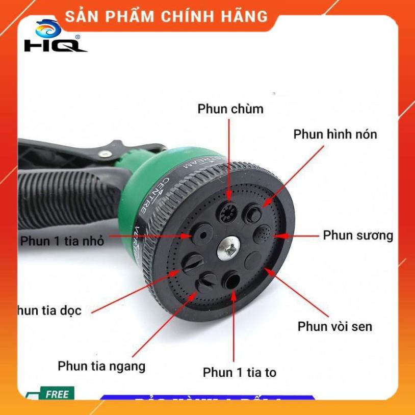 Bộ vòi xịt nước tưới cây đa năng 8 chế độ kèm dây tưới dạng lò xo co dãn 815814 loại 10m