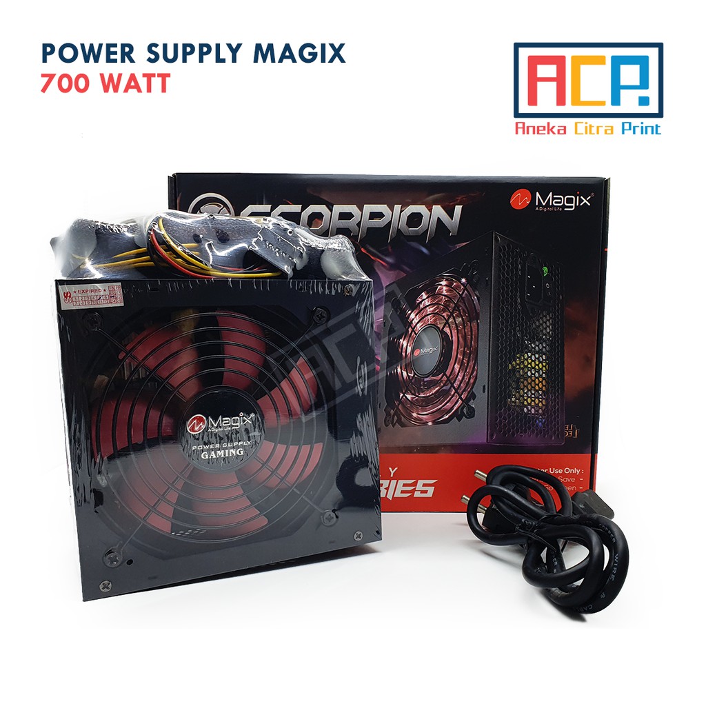 Nguồn Cấp Điện Cpu - Magix Scorpion 700 Watt - 8 Pin - Quạt 12 cm + Cáp Nguồn Cpu