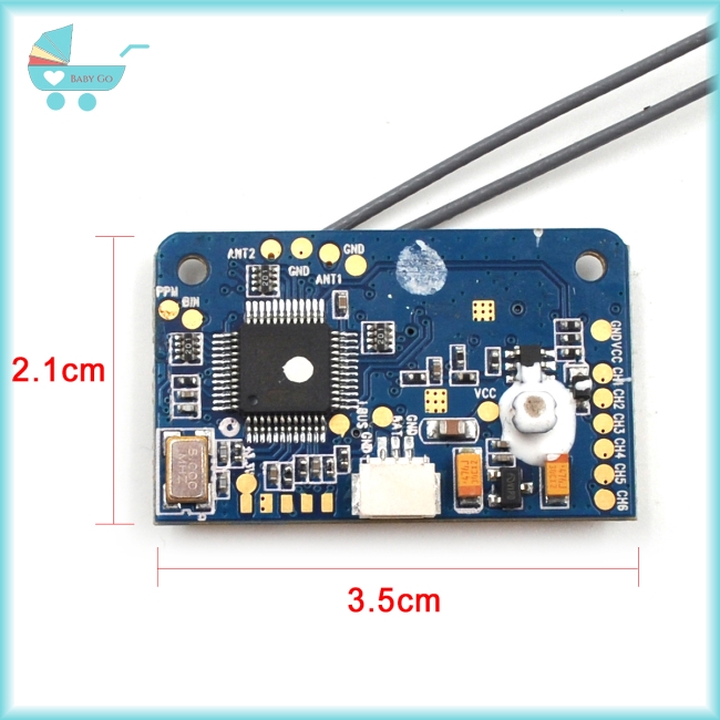 Bộ Nhận Tín Hiệu Flysky X6b 2.4g 6ch I-bus Ppm Pwm Cho Afhds I10 I6s I6 I6x I4x