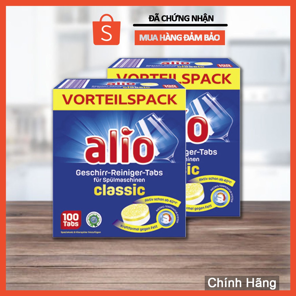 Viên rửa bát Alio Classic 120 viên (2 hộp 100 viên)