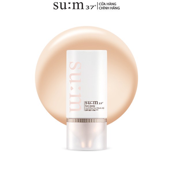 [Mã COSLUX03 giảm 120K] Kem chống nắng kem lót dưỡng trắng Su:m37 Sun-away Multi Effect Sunblock AD SPF50+ PA+++ 50ml