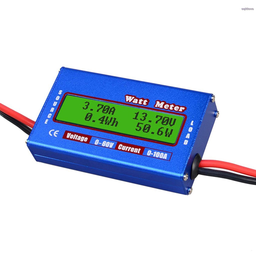 Máy đo dòng điện DC điện áp DC công suất watt metter 100A có lưu trữ số liệu
