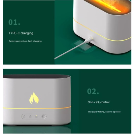 Máy Khuếch Tán Tinh Dầu Sóng Siêu Âm USB 180ML