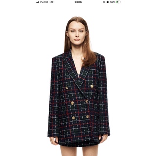 áo blazer dạ tweed Zara