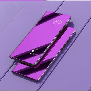 Ốp điện thoại lật gương thông minh OPPO F1s F5 F7 F9 F11 A3s A5s A7 A9 Giá đỡ tự động ngủ trong suốt
