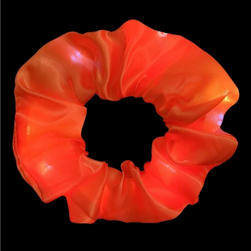 Băng Đô Co Giãn Màu Trơn Có Đèn LED Thời Trang Hàn Quốc Cho Nữ