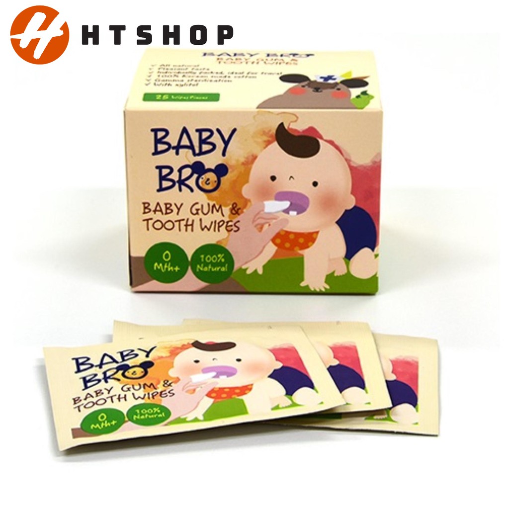 Khăn lau răng miệng trẻ em Baby Bro - Hàn Quốc