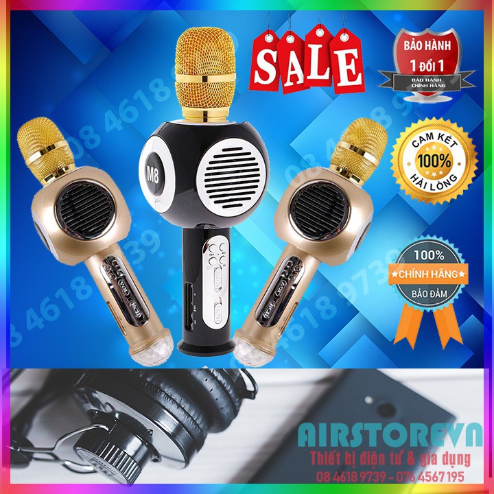 Micro karaoke M8 3 trong 1 hát cực hay- Bảo hành 1 đổi 1 trong vòng 14 ngày Luna Outlet