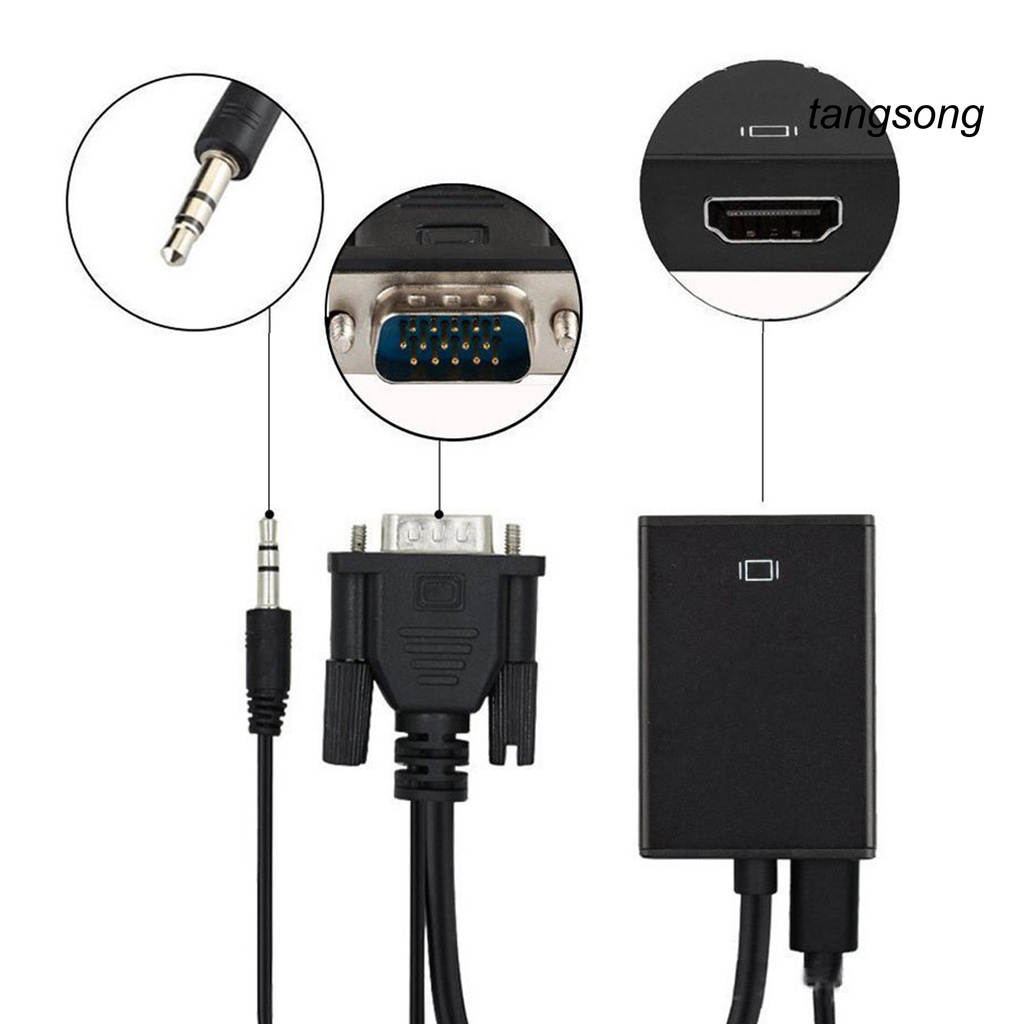 Cáp Chuyển Đổi Vga Sang Hdmi-Compatible Cho Máy Tính