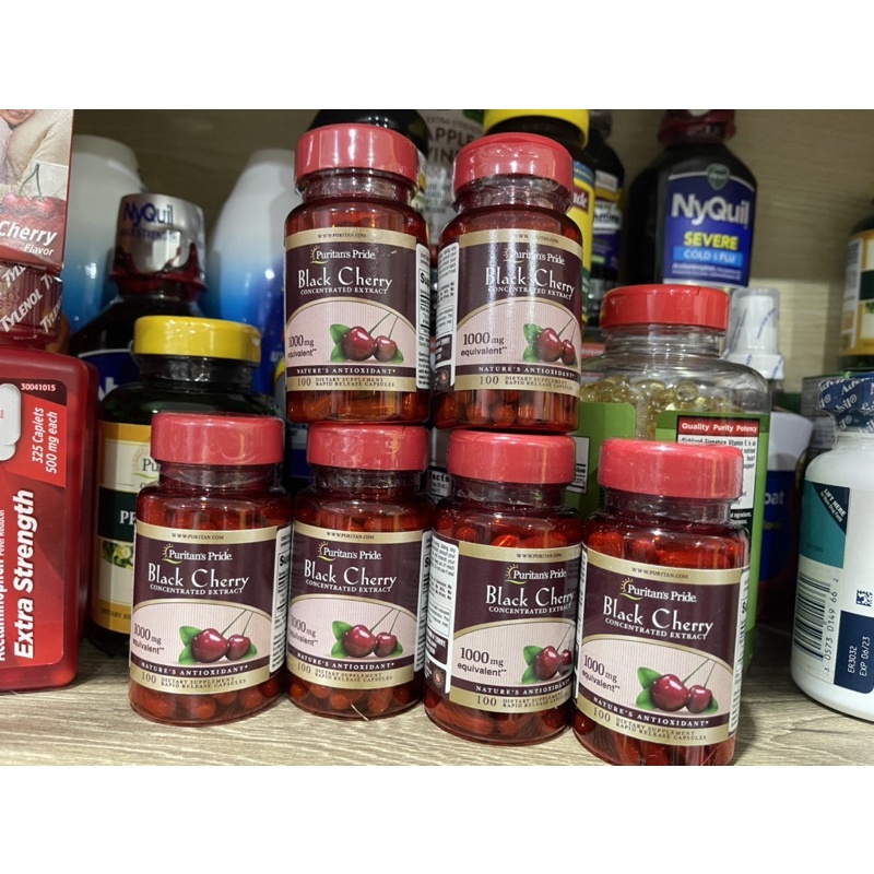 Viên Uống Black Cherry 1000mg Puritan Pride 100 viên- Hàng Mỹ