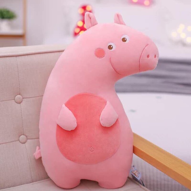 Gối thú nhồi bông hươu hồng lợn hồng 55cm